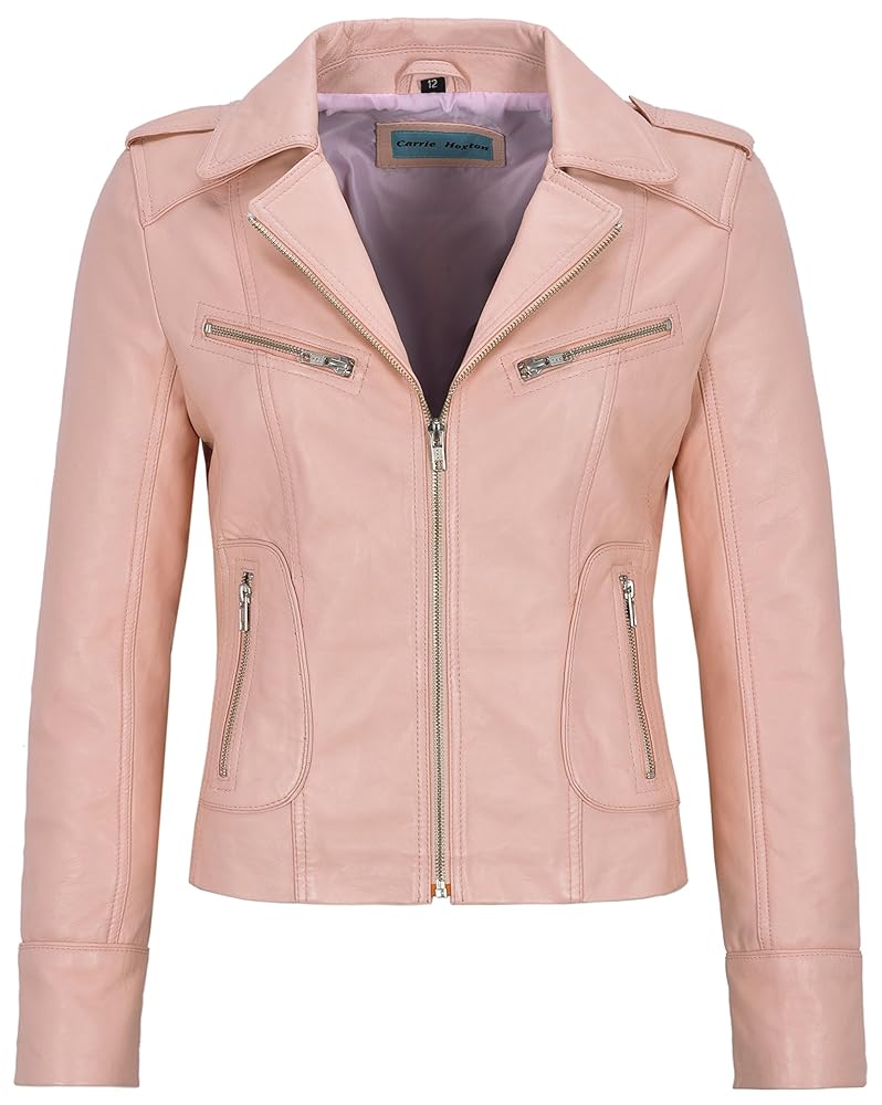レディース:レザージャケット☆carrie hoxton☆ Carrie CH Hoxton Ladies's Real Leather Jacket 100% Lambskin